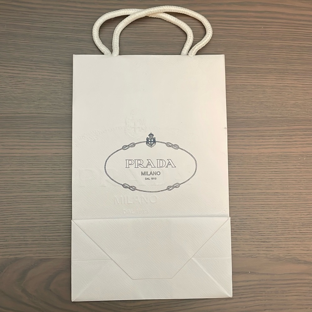 NEW authentic Prada gift bag approx. 10x 6.5 inches.